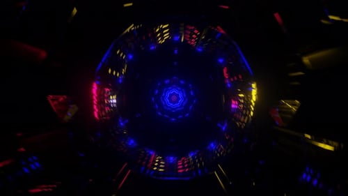 Enchanting Visuals of a Mesmerizing Neon Disco Background in a Dynamic VJ Loop