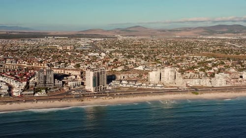 Aerial View Of Suburbs In West Coast At Blouberg Beach In Cape Town, South Africa.