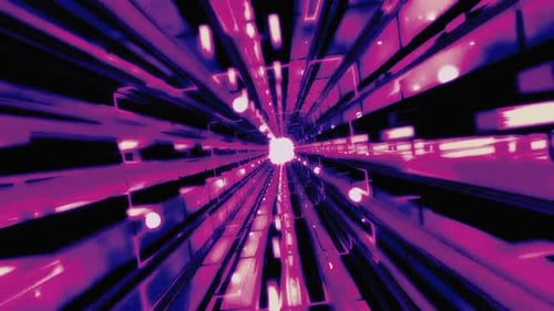 Pink Tunnel Lights Glow Animation