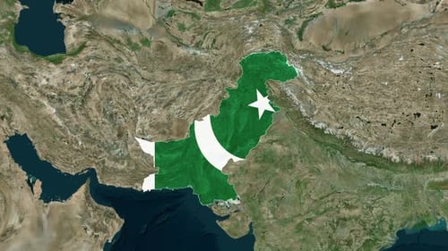Pakistan Borderline: Country Map Stock Collection - Wide Angles to Zoom-In