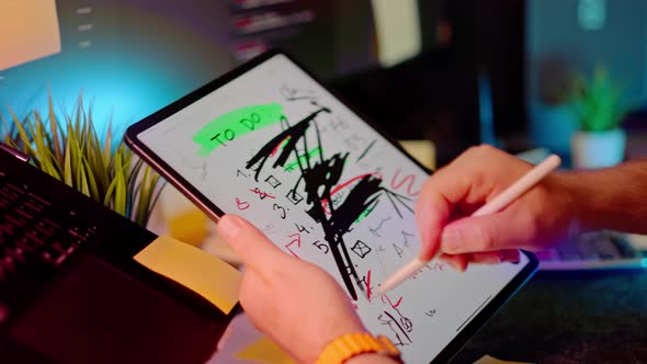 Frustration Digital To Do List Overload Stress Scribble, Banco de ...