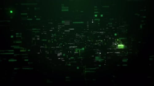 Tecnología de animación de texto con errores de código digital