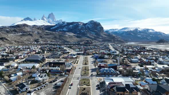 Patagonia City At El Chalten In Patagonia Argentina., City Stock ...