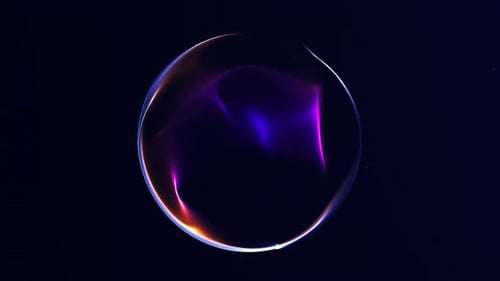 Abstract Fluid Glowing Sphere Reveal Logo Animation