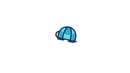 Animiertes Schildkrötensymbol