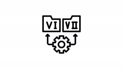 version control line icon animation