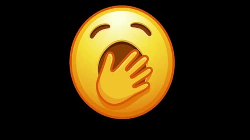 Animated Yawning Face Emoji Reaction