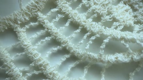 Close Up of Decorative Crocheted Textile