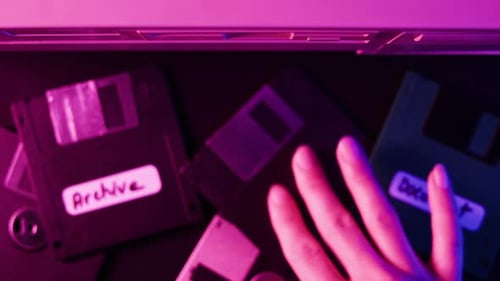 Using Diskette Closeup