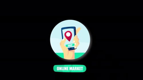 Buy Products with Mobile Application Online Supermarket Alpha Channel 4K