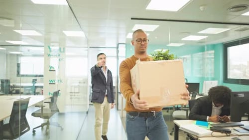 Employee Leaving Office After Being Fired