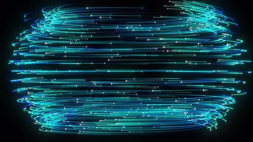 Animationsschleife mit blauem Spinnpartikelwirbel