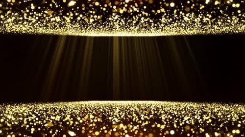 Elegant Golden Particles and Light Rays Celebration Background