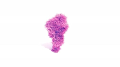 Abstract Fuzzy Figure Dancing and Color Changing Animation
