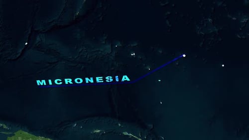 Animated 3D Earth Zoom to Location Name Reveal