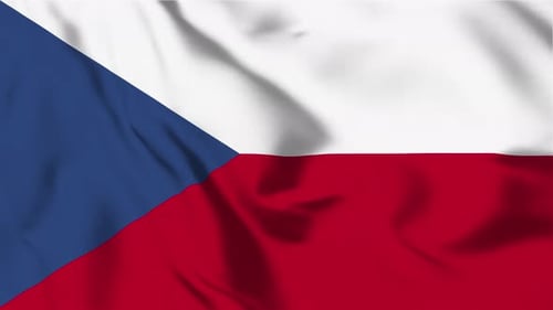 Drapeau de la République tchèque 4K - Loopable