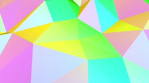 Colorful Abstract Polygonal Wave Intro Able to Loop Seamless