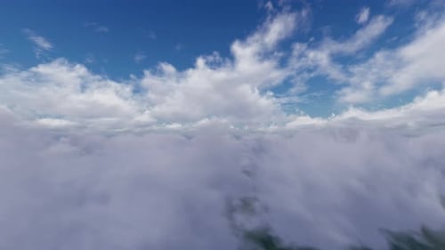Die Schönheit des Fliegens über den Wolken 02 4K