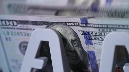 Money Counter Machine Counting Hundred Dollar Bills