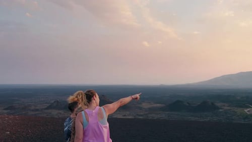 Beautiful Wilderness Family Explore Nature Together