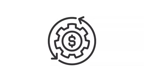 Icono lineal animado de Dollar Gear