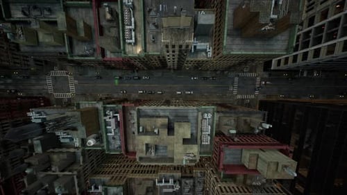 Vista aérea de los techos de los edificios del centro de Nueva York