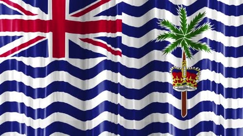 British Indian Ocean Territory Flag Realistic Waving Loop