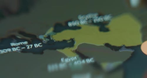 Dynamic Historical Map Displaying Shifting Empires