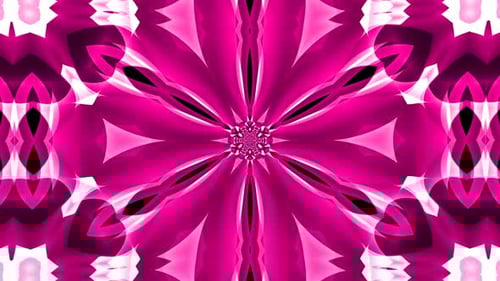 Pink Abstract Fluid Kaleidoscope Loop Background