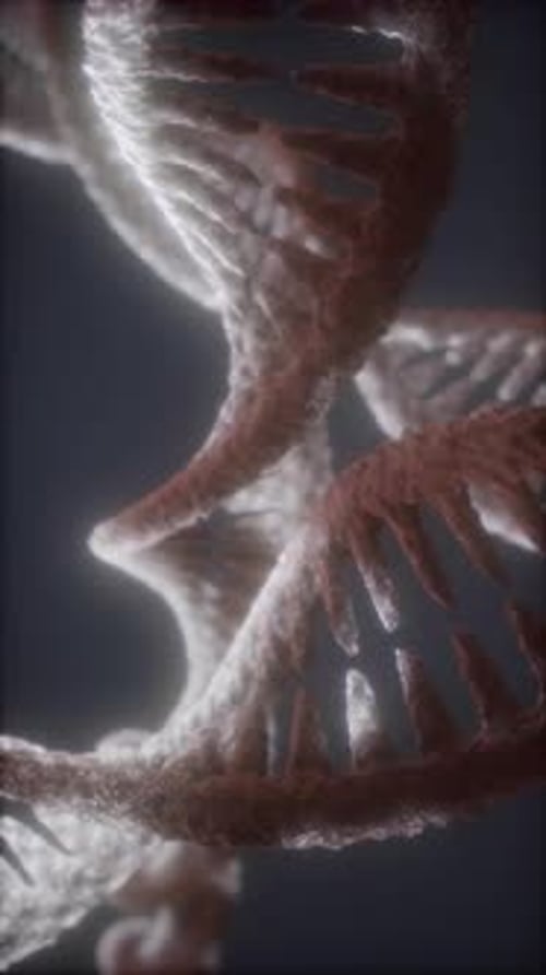 Intricate Details of a Double Helix Structure Representing DNA Composition