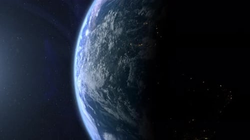 Cinematic view of Earth from space 09