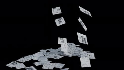 Realistic Falling News Papers Animated Background Transition