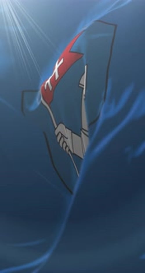 Animated Coat of Arms Emblem with Waving Flag and Sword