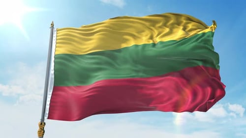 Flagge Litauens 4K