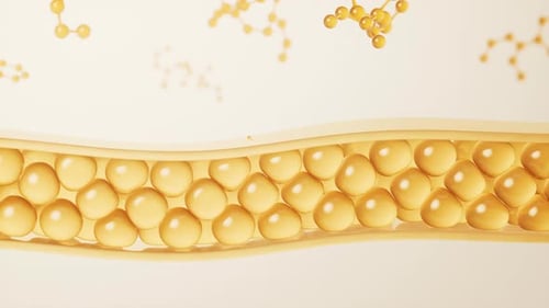 3D Science Animation of Molecules Interacting with Cell Layer