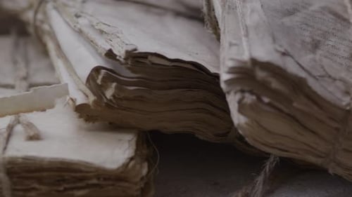 Old Books Bound with Twine
