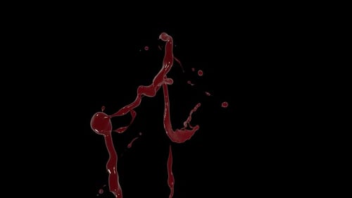 Dynamic Red Liquid Splash and Drip Effect