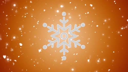 3D-Schneeflocken-Hintergrundschleife V22