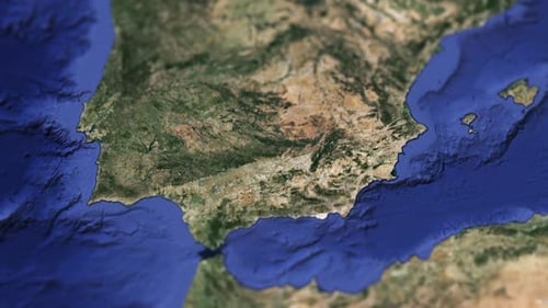 Physical Map Of Spain, Slider Shot