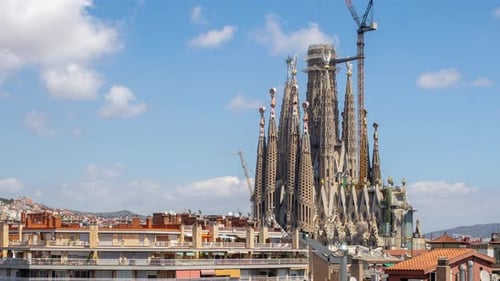 Sagrada Familia Cathedral in Barcelona From a Unique High Vantage Point