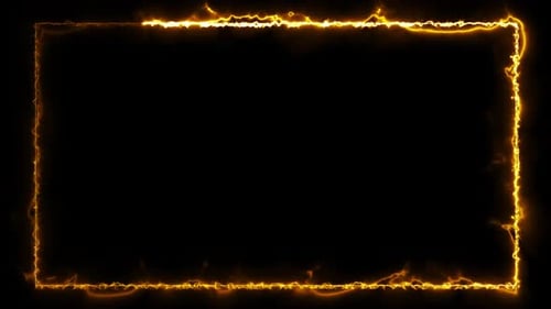 Fire Rectangle Neon Frame Loop