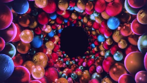 Colorful balloons tunnel