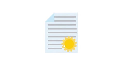 Flat Design Document Processing Settings Animated Icon