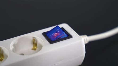 Power Strip Light Turned On and Off