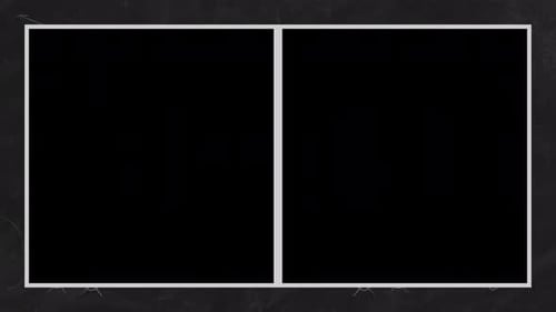 Game Time Collection: A split screen element of two blank screens on a black stop motion background