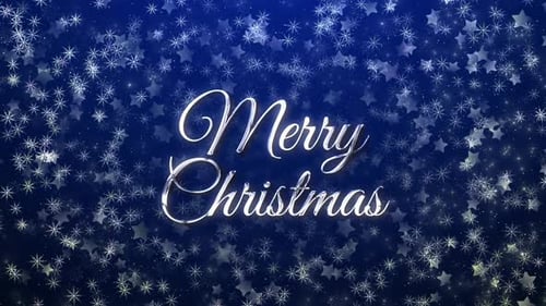 Glowing Christmas Greeting with Twinkling Stars