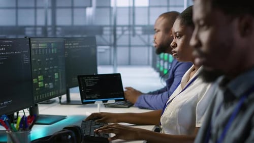 Team Leader in Server Room Teaching Intern How to Monitor Performance
