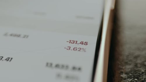 Financial Trading Interface Showing a Loss