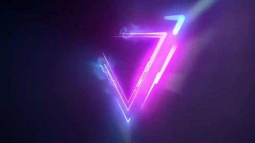 Animationshintergrund mit dreieckigen Lichtern