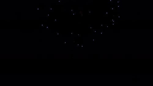 Colorful Fireworks Exploding in the Dark Night Sky